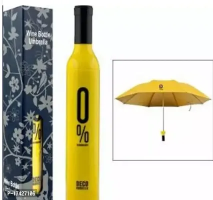 Bottle Shape Mini Compact Foldable Umbrella with Plastic Case Umbrella Umbrella  (Purple, Pink, Yellow, Black, Blue)