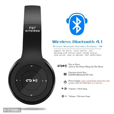 P47 Wireless Headphones with Stereo Memory Card Support Bluetooth Headset Bluetooth  Wired Headset-thumb0
