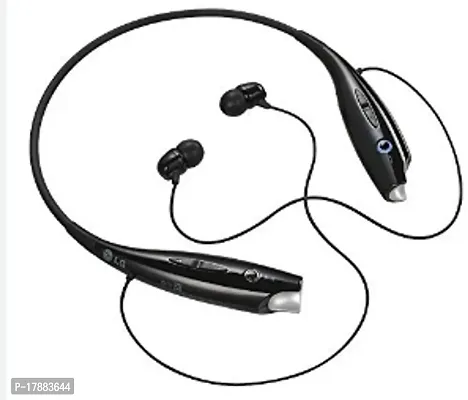HBS 730 Wireless Bluetooth Neckband in-Ear Headphone Stereo Headset with Vibration Alert for All Smartphones - Black-thumb3