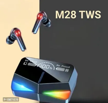 M28 TWS Bluetooth Earphone Type-C Wireless Gaming Headphones, 140H Playtime Noise Cancelling, Music Dual Mode Earbuds with-thumb2