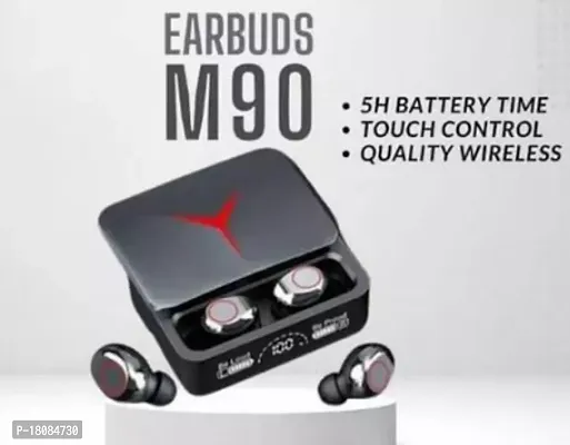 M90 TWS Bluetooth Earbuds,HD MIC,2000mAh PowerBank,IPX7 Waterproof Bluetooth Headset  (Black, True Wireless)-thumb2