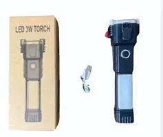 Rechargeable Torch Flashlight,Long Distance Beam Range Car Rescue Torch with Hammer Window Glass and Seat Belt Cutter Built in Mobile USB CHARGAR-thumb1