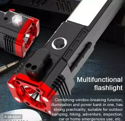 Multi Function Flash Light 5 hrs Torch Emergency Light  (Black)-thumb2