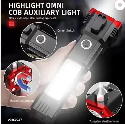 Multi Function Flash Light 5 hrs Torch Emergency Light  (Black)