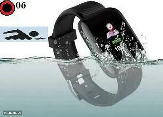 ID116 smart wristwatch for women  (Black Strap-thumb3