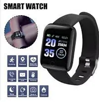 ID116 smart wristwatch for women  (Black Strap-thumb2
