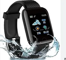 SMART WATCH ID116 Plus Smart Bracelet Fitness Tracker Color Screen Smartwatch Heart Rate Blood Pressure Pedometer Sleep Monitor (Black)-thumb2