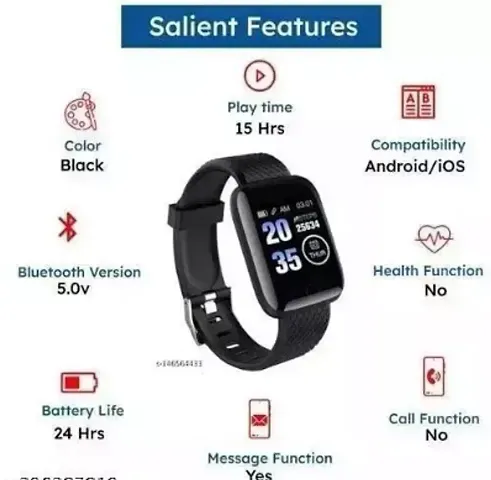 Bluetooth Smart Fitness Band Watch with Heart Rate Activity Tracker