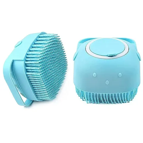 lempol zone Body Bath Brush, Silicone Soft Cleaning Bath Body Brush with Shampoo Dispenser - Skin Massage Brush Bath Bathroom Accessories [MULTICOLOUR-1 PCS]