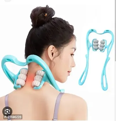 Neck Pain Massager, Hand held Neck Massager for Cervical pain, Massager for Neck and Shoulder pain, Suitable for Thigh, Waist, and Calves (Multicolor)-thumb0