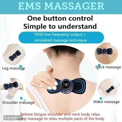 Mini EMS Butterfly TENS Massager For Shoulder, Neck, Arms, Legs, Neck, Men/Women Ab Exerciser  (Black)-thumb3