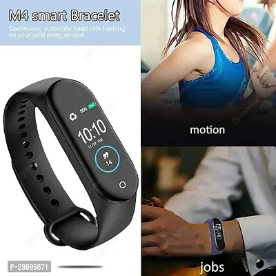M4 Intelligence Bluetooth Smart Watch Health Wrist Band/Activity Tracker/Smart Fitness Band Compatible for All Androids and iOS Phone/Tablet (Black)