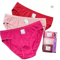 comfortable Cotton Blend Panties For Women Pack Of 3-thumb1