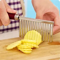 CRINKLE CUT KNIFE POTATO CHIP CUTTER WITH WAVY BLADE FRENCH FRY CUTTER-thumb2