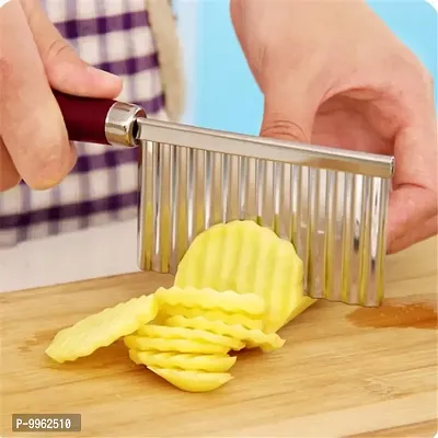 CRINKLE CUT KNIFE POTATO CHIP CUTTER WITH WAVY BLADE FRENCH FRY CUTTER-thumb3