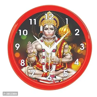 Shree Balaji Creations Traditional God Print Wall Clock for Bedroom Hall Living Room Office Home Decorative Art Collection (Orange)-thumb0