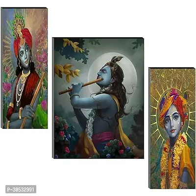 SHREE BALAJI CREATIONS Stores Krishna Art Wall Painting For Home Decor Wall Art Office Decor Set of 3