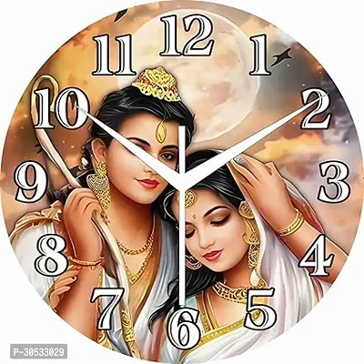 Shree Balaji Creations Plastic Designer Wall Clock for Home | Ticking Decorative Wall Clock for Living Room | Office Kids Bedroom (Multi Color)-thumb0