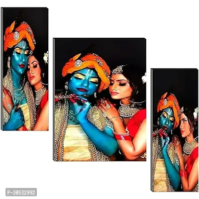 SHREE BALAJI CREATIONS Stores Radha Krishna Art Wall Painting For Home Decor Wall Art Office Decor Set of 3