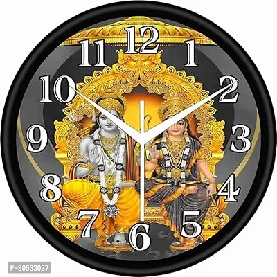 Shree Balaji Creations Plastic Designer Wall Clock for Home | Ticking Decorative Wall Clock for Living Room | Office Kids Bedroom (Multi Color)-thumb0