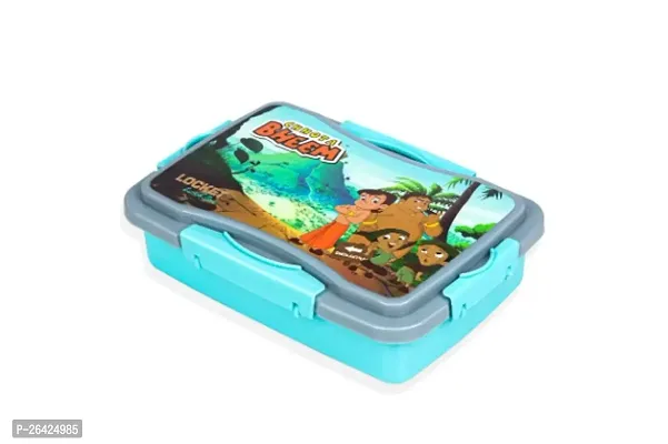 CARTOON KIDS LUNCH BOX chotta bheem 2 Containers Lunch Box,schol lunch box for kids-thumb0