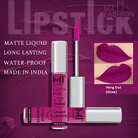 MI Fashion Made in India Lipstick Combo Offers 100% Veg Long Lasting - Wine Liquid Matte Lipstick, Brown Sugar Creamy Matte Lipstick-thumb4