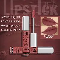 MI Fashion Made in India Lipstick Combo Offers 100% Veg Long Lasting - Brown Liquid Matte Lipstick, Red Bomber Creamy Matte Lipstick-thumb4