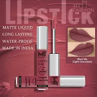 MI Fashion Liquid Lipsticks Matte Chocolate Lipstick, Lipsticks for Women Red, Peach Matte Lipsticks Set of 3 Pcs-thumb2