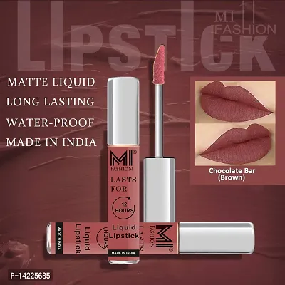 MI Fashion Made in India Lipstick Combo Offers 100% Veg Long Lasting - Brown Liquid Matte Lipstick, Brown Raisin Creamy Matte Lipstick-thumb5