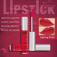 MI Fashion Made in India Lipstick Combo Offers 100% Veg Long Lasting - Spring Pink Liquid Matte Lipstick, Coral Glamour Creamy Matte Lipstick-thumb4