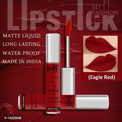 MI Fashion Lipsticks Combo Set Liquid Matte Lipstick Red, Brick Red Lipsticks, Cherry Red Lipstick Set of 3 Pcs-thumb3