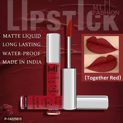 MI Fashion Made in India Lipstick Combo Offers 100% Veg Long Lasting - Red Liquid Matte Lipstick, Romantic Red Creamy Matte Lipstick-thumb5