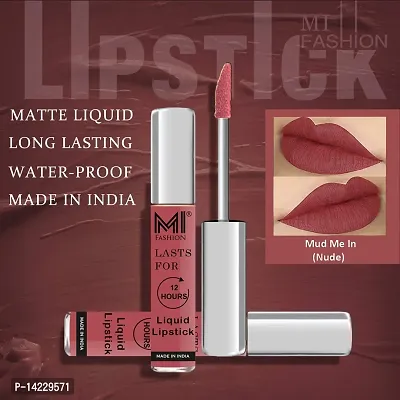 MI Fashion Made in India Lipstick Combo Offers 100% Veg Long Lasting - Nude Liquid Matte Lipstick, Pink Passion Creamy Matte Lipstick-thumb5