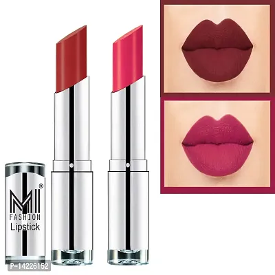 MI Fashion Color Riche Creme Matte Sexy Lipsticks (Brown Sugar,Magenta, 7 g)-thumb0