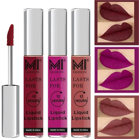 MI Fashion Mat Lipstick Combo Offers Liquid Lipstick Set Of 3