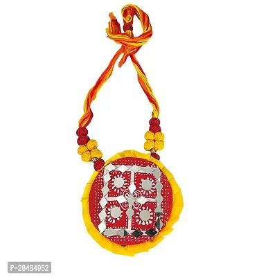 Soundarya Boutique Handmade handpainted mirror finish ethnic jewellery set Red, gift for her, eco-friendly jewellery set-thumb2