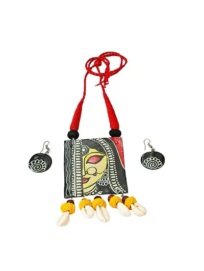 Soundarya Boutique Handmade and handpainted clay ethnic jewellery set