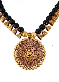 Black Ganesh designer necklace set-thumb1