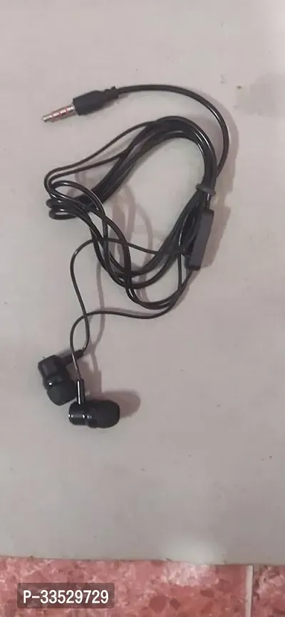 Elegant Black In-Ear Wired Earphones With Microphones