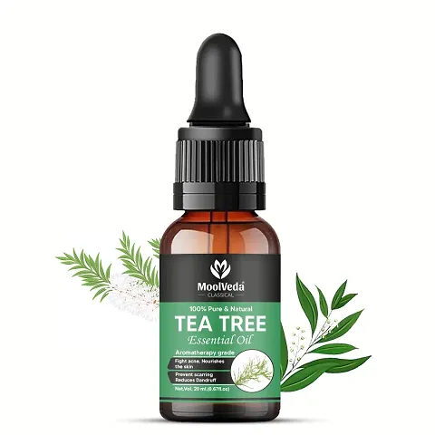 Moolvedareg; Pure  Natural Tea Tree Oil for Face, Skin and Hair Growth, Tea Tree Essential oil for diffuser, Good vibes, 15ml