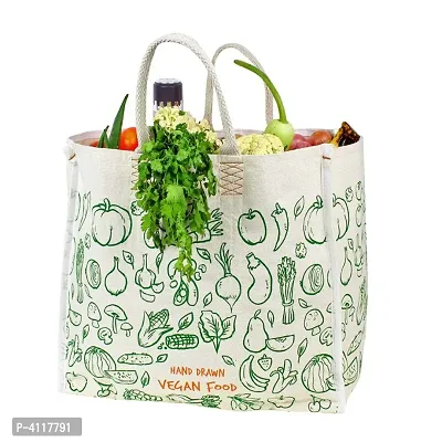 Dussle Dorf Reusable Large Heavy Duty Waterproof Shopping Bags Kitchen Essentials/Grocery Bag/Vegetable Bag/jhola / Carry Bag/thela with Full Handles Best Gift for christmas-thumb0