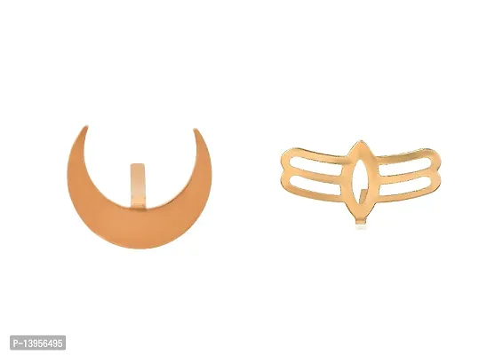 Combo of 2 Copper Spiritual Shiva Third Eye महाकाल and Maratha Chatrapati Shivaji Chandra Bindi Forehead Teeka Tilak Applicator/Stamp Tool Puja for Daily Usage and Occasionally for Men/Women-thumb3