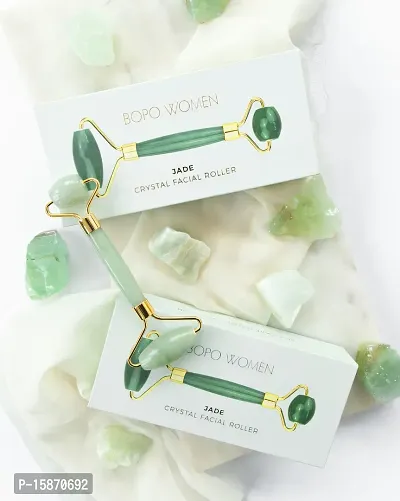 Facial Massager Jade Roller 100% Natural With Box