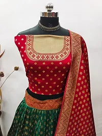 Stylish Banarasi Jacquard Silk Lahenga Choli For Women-thumb1