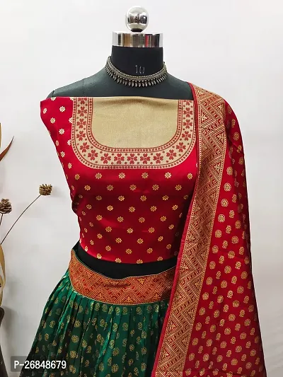 Stylish Banarasi Jacquard Silk Lahenga Choli For Women-thumb2