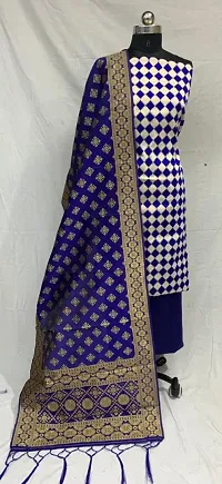 Attractive Banarasi Silk Dress Material with Dupatta
