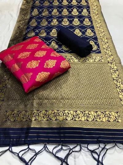 Banarasi Jacquard Dress Material With Dupatta Set
