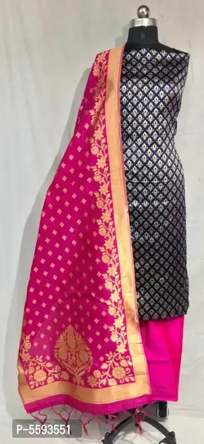 Exclusive Jacquard Dress Material with Dupatta-thumb0