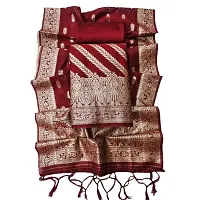 Women's Jacquard Banarasi Silk Woven Salwar Suit (Dress) Material With Dupatta.(Yaksha)-thumb2