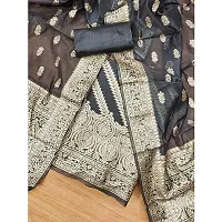 Women's Jacquard Banarasi Silk Woven Salwar Suit (Dress) Material With Dupatta.(Yaksha)-thumb2